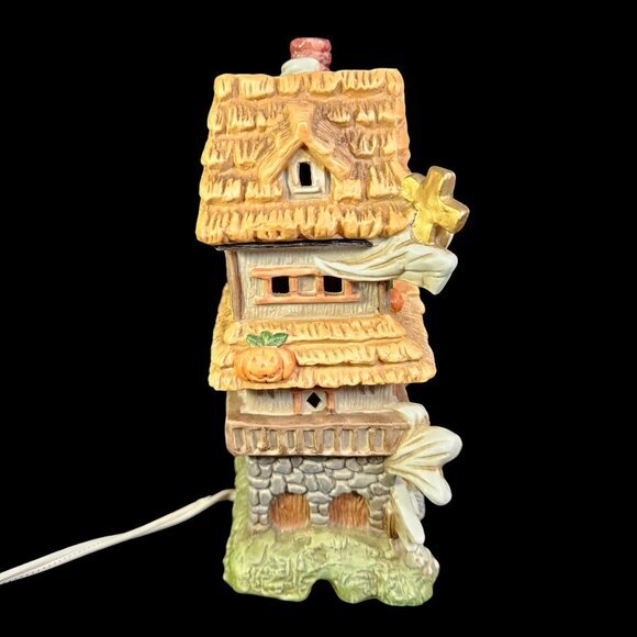 Haunted House Halloween Decoration Light Up Ghosts Spooky Scary Painted Ceramic‎ - Picture 6 of 12